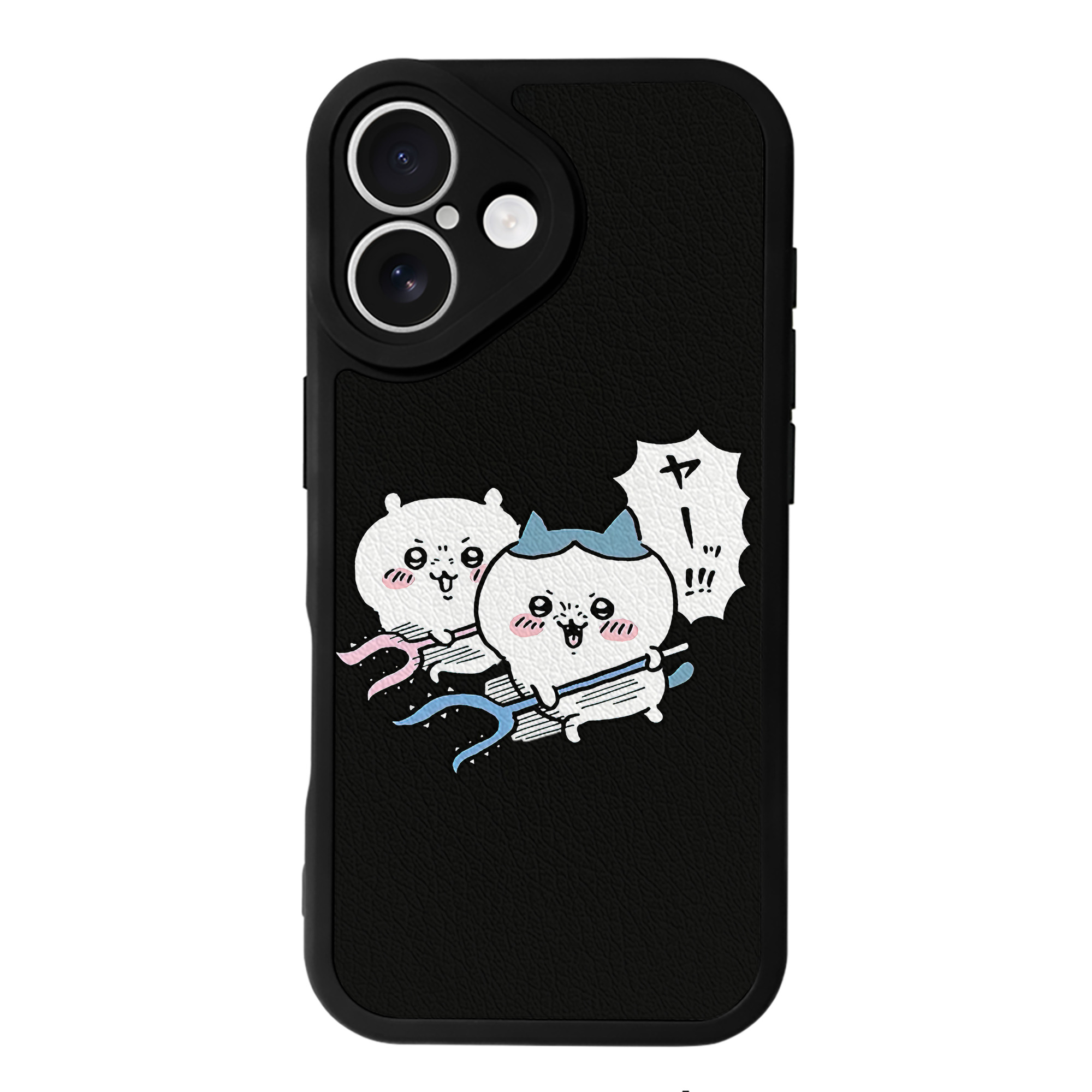 （画像用） ちいかわ ハチワレ Chii-kawa hachiware 【iPhone 16シリーズ対応】シリコンスマホケース（レザー調） 材質：シリコン